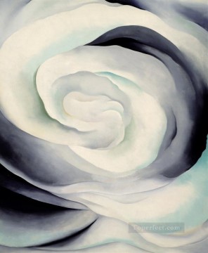 abstracción rosa blanca Georgia Okeeffe modernismo americano Precisionismo Pinturas al óleo